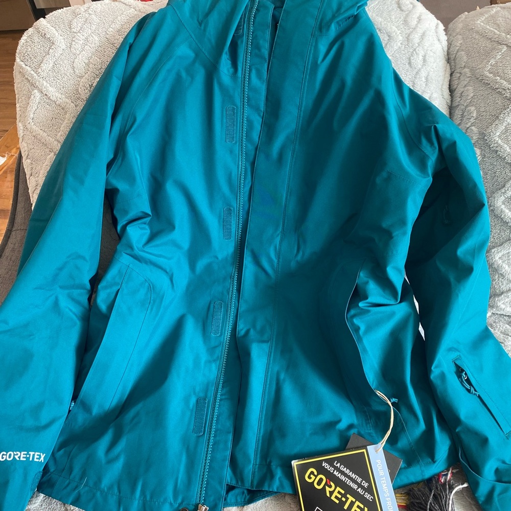 Burton Womens Goretex Pillowline Snow Jacket size Small in Teal